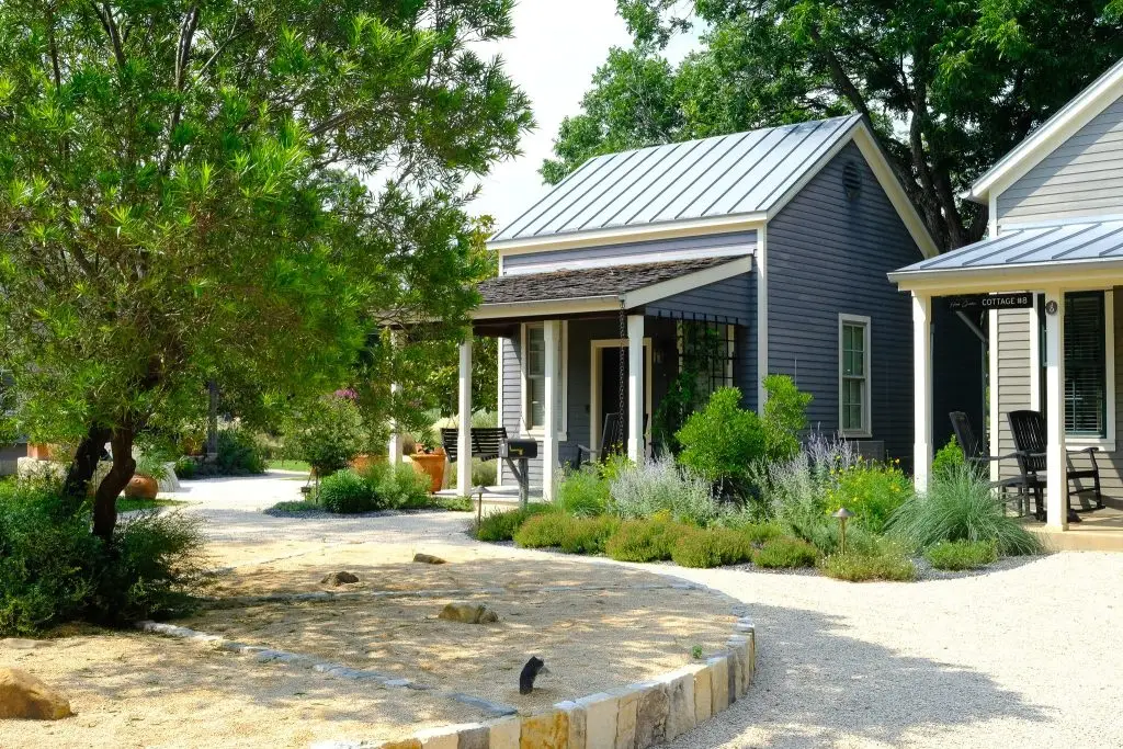 The cottages and lodging at Hill Country Herb Garden in Fredericksburg, Texas
