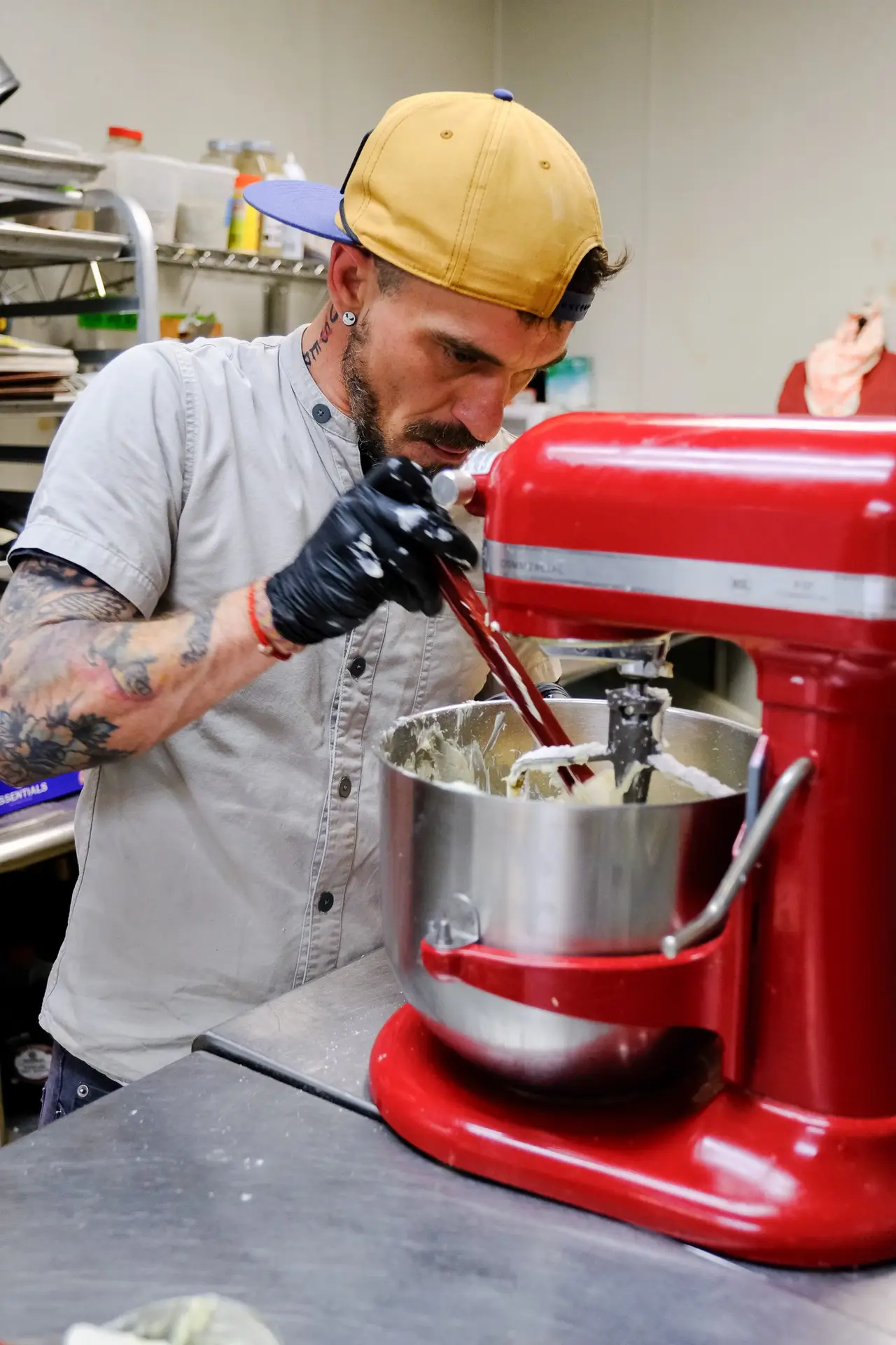 Chef Jeff preparing his famous carrot cake