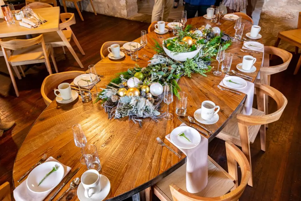 Holiday afternoon tea in Fredericksburg, Texas